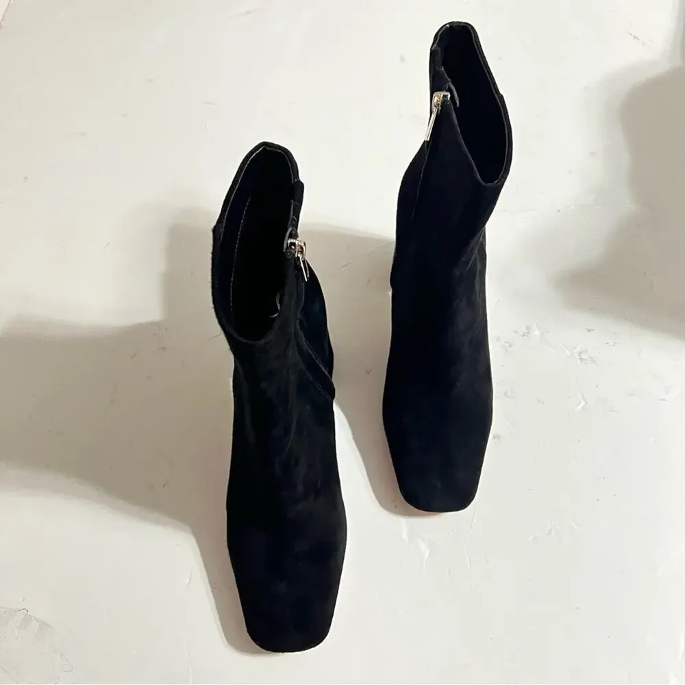 Sam Edelman Black Suede Codie Square Toe Bootie